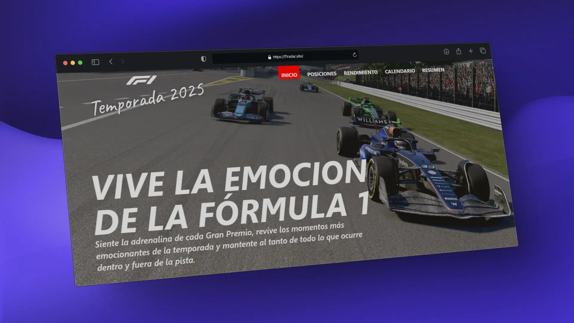 Captura de pantalla del proyecto /img/F1Radar.webp